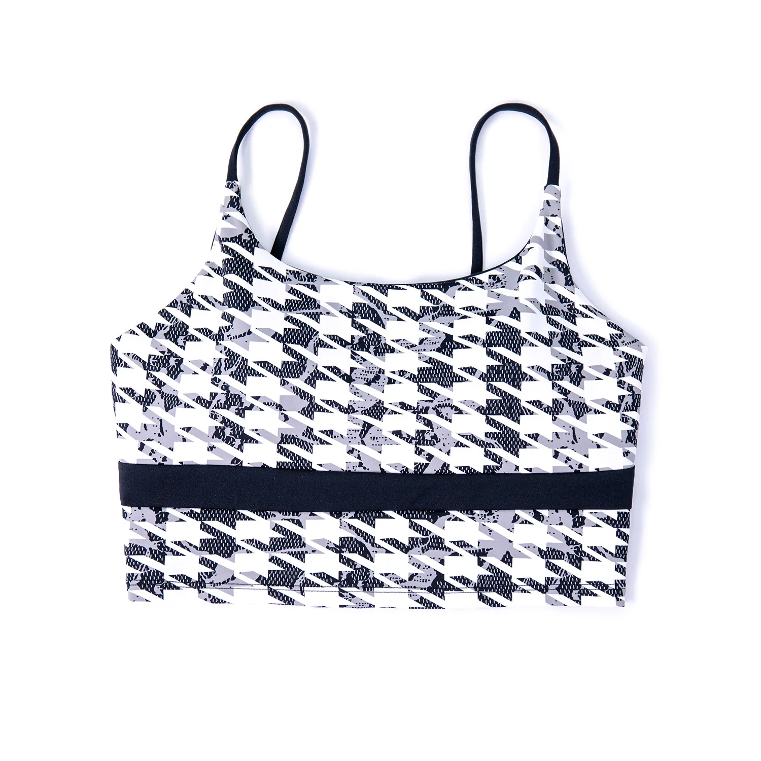 韓国の人気爆発 千鳥格子 スポーツ 配色 高品質 ファッション 切り替え 肌着 背魅せ ヨガトップス