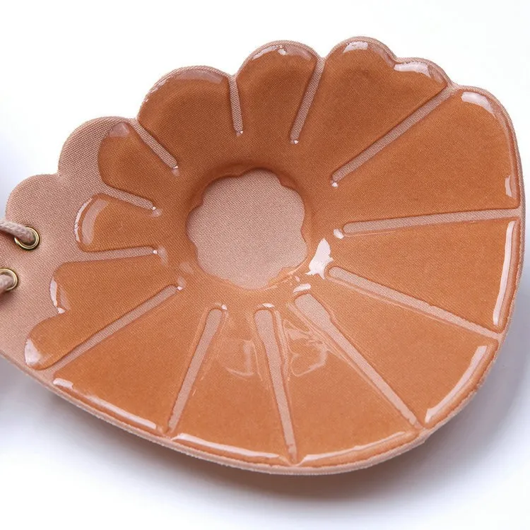 盛れる ストラップレス ドレス 美乳 A-Eカップ ステルス 水着用 ロープ付き ノンワイヤー ヌーブラ