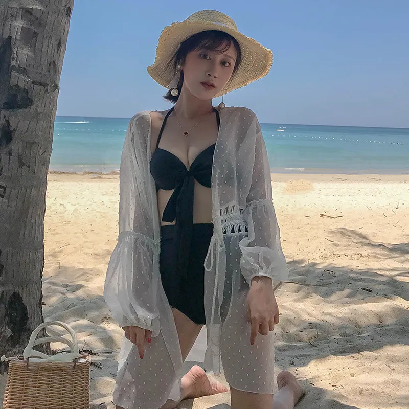 美人度アップ 日よけ オーバーウェア 透かし彫り コットン 着痩せ ラッシュガード エレガント カーディガン