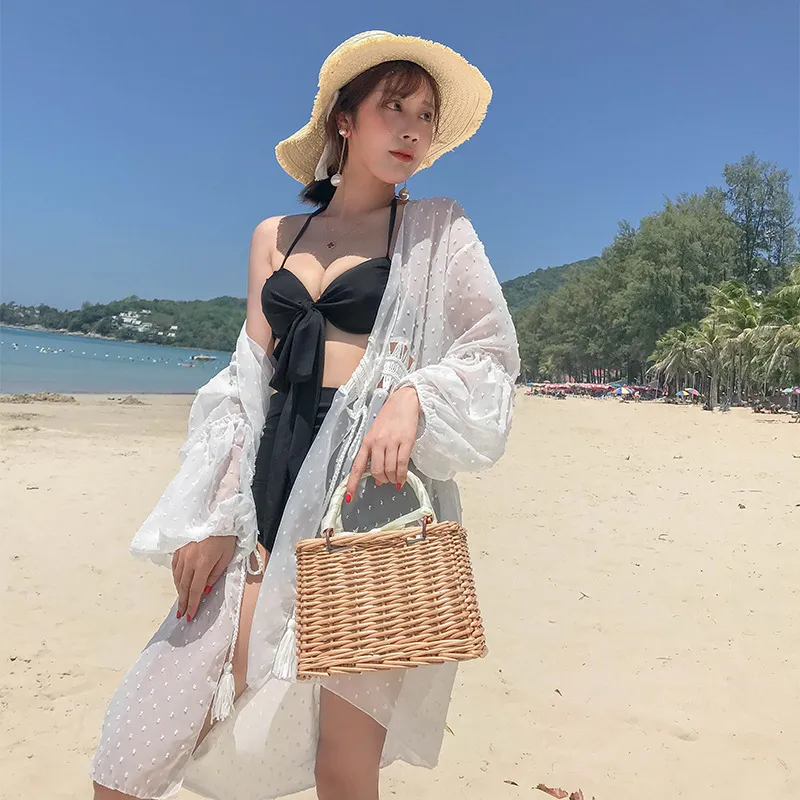 美人度アップ 日よけ オーバーウェア 透かし彫り コットン 着痩せ ラッシュガード エレガント カーディガン