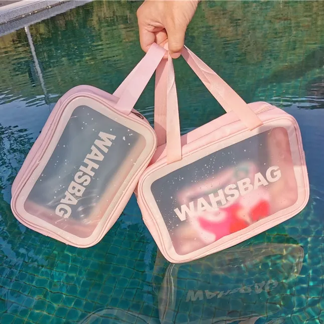 便利 ファスナー ハンドバッグ 大容量 水泳 プール アルファベット 防水ポーチ
