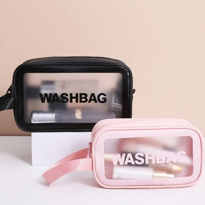 おしゃれ PVC 旅行 軽量 軽い 化粧 完全防水 大容量 多機能 半透明 ポーチ 収納 バッグ