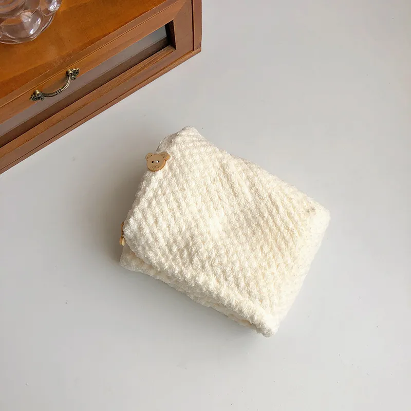 今だけ超お得 吸収性 速乾 ボタン付き 浴室 乾いた髪 帽子 タオルキャップ