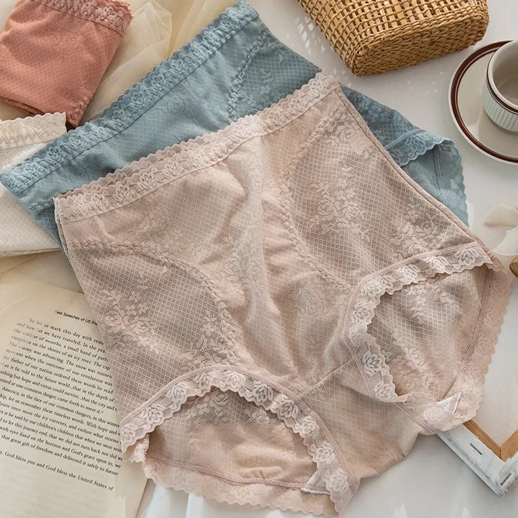 ハイウエスト レース 切り替え 漏れにくい 抗菌防臭 高通気 サニタリー