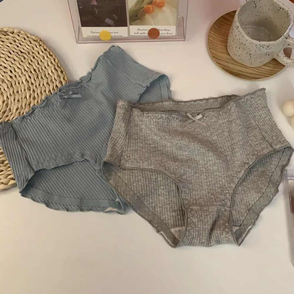 【4点セット】締め付け感ゼロ シンプル 無地 リボン付き 快適な肌触り 高通気 吸湿パンツ