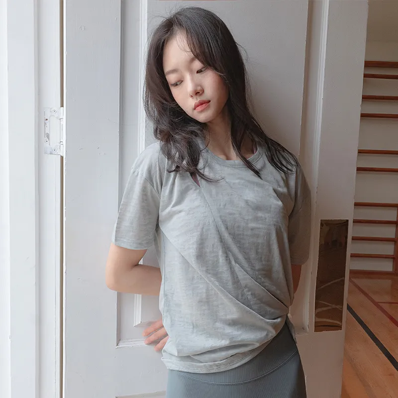 買わなきゃ損 無地 オシャレ カジュアル 運動 ランニング 速乾 吸汗 スリット ヨガトップス