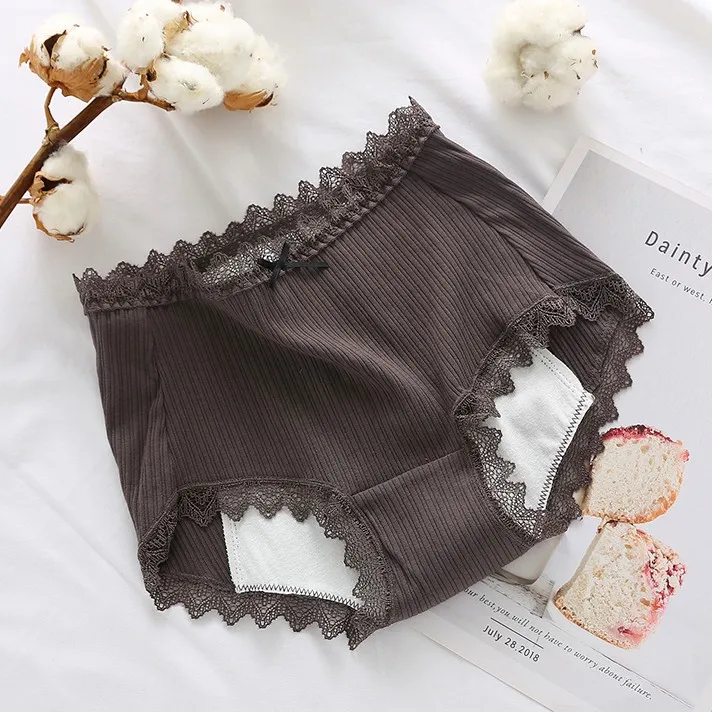 生理用 レース 切り替え リボン付き 型崩れしにくい つけ心地 5色 サニタリー