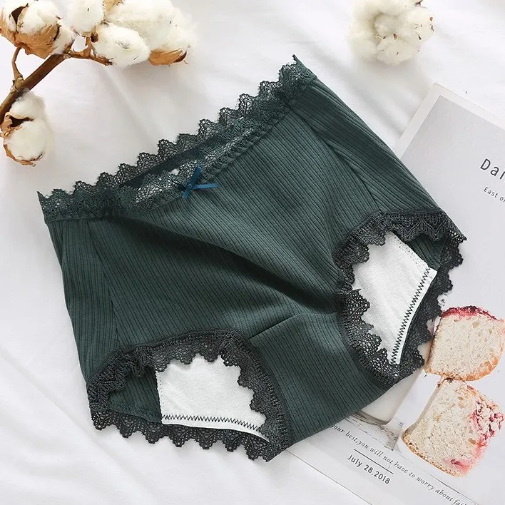 生理用 レース 切り替え リボン付き 型崩れしにくい つけ心地 5色 サニタリー