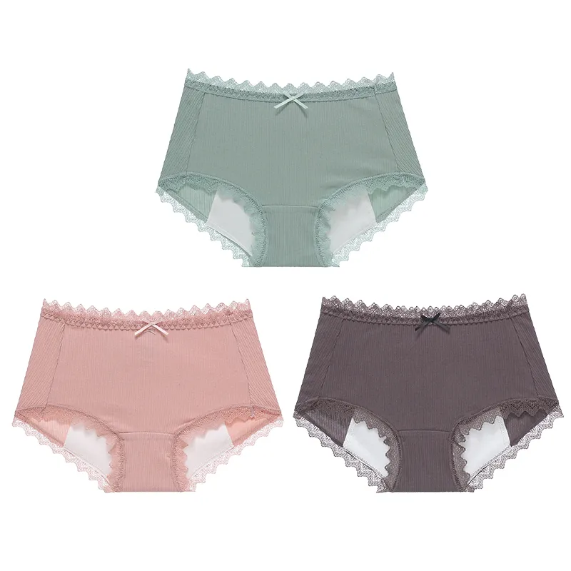 生理用 レース 切り替え リボン付き 型崩れしにくい つけ心地 5色 サニタリー