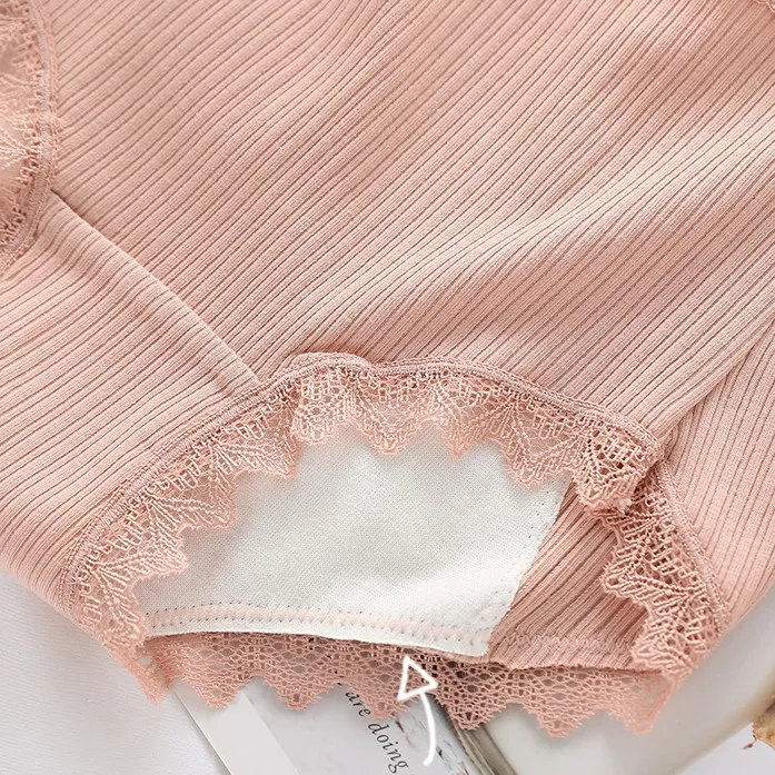 生理用 レース 切り替え リボン付き 型崩れしにくい つけ心地 5色 サニタリー