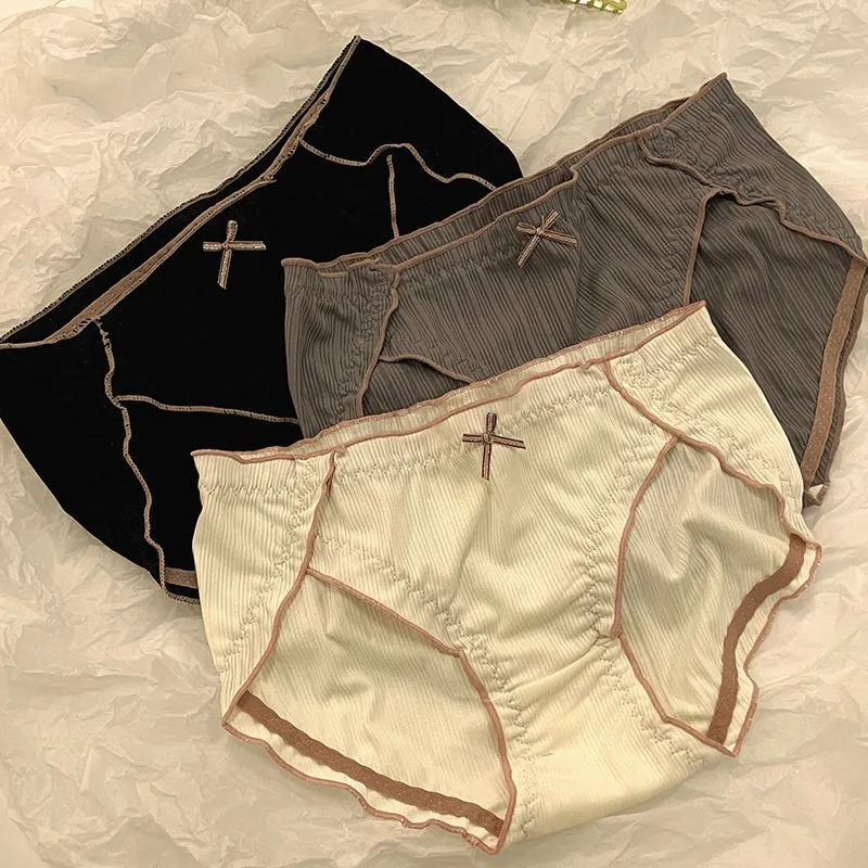 カジュアル シンプル ファッション リボン 切り替え 生理用 ショーツ