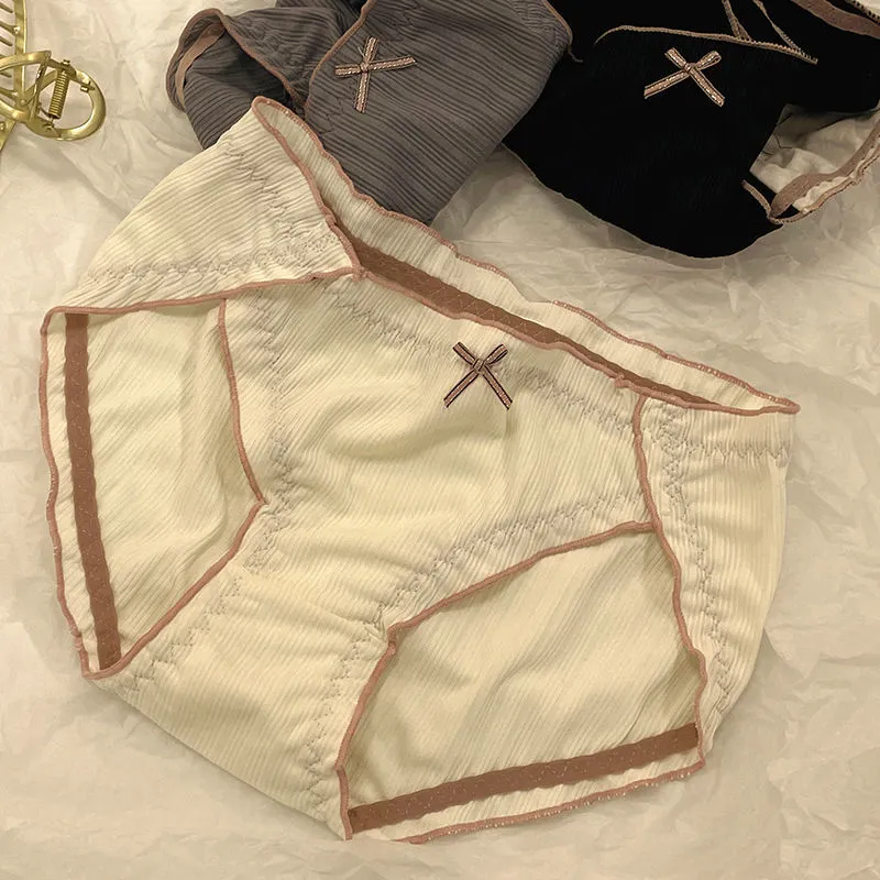 カジュアル シンプル ファッション リボン 切り替え 生理用 ショーツ