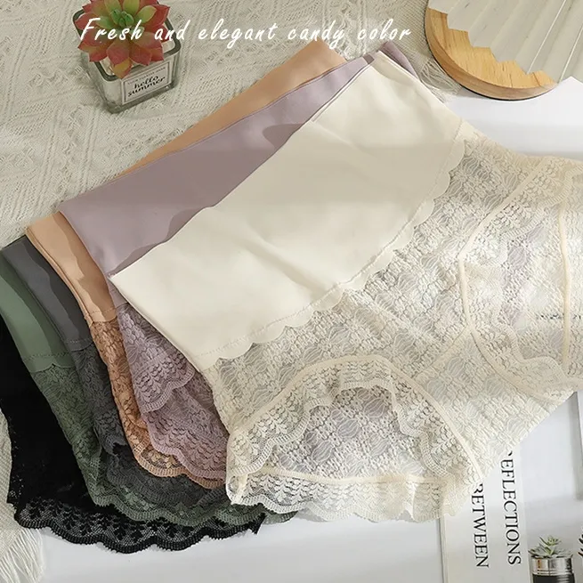 定番シンプル レース 無地 高通気 締め付け感ゼロ 切り替え 生理用 ショーツ