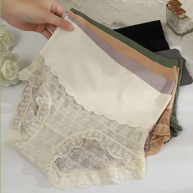 定番シンプル レース 無地 高通気 締め付け感ゼロ 切り替え 生理用 ショーツ