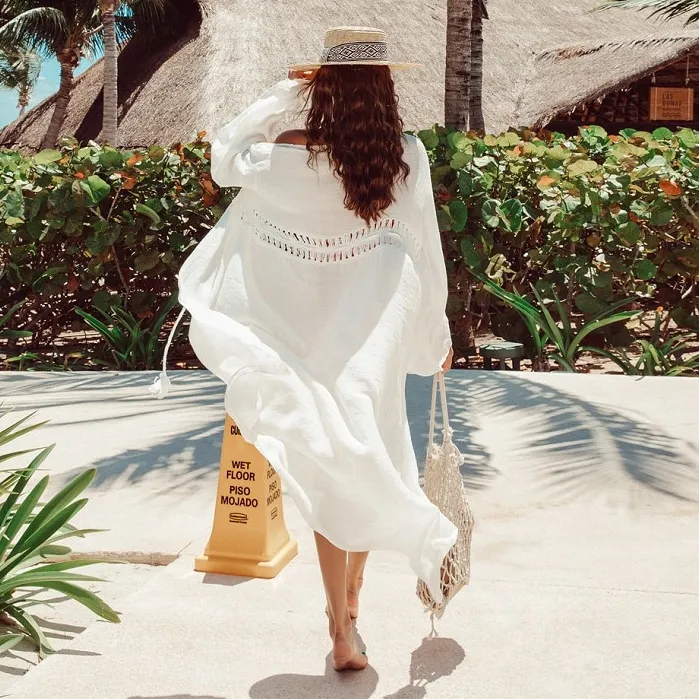 カジュアル 合わせやすい 透け感 おしゃれ ビーチ 長袖 日焼け止め 体型カバー カーディガン