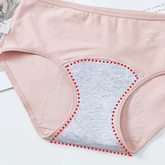 ４点セット 生理用 通気性良い 無地 ハイウエスト 漏れにくい サニタリー