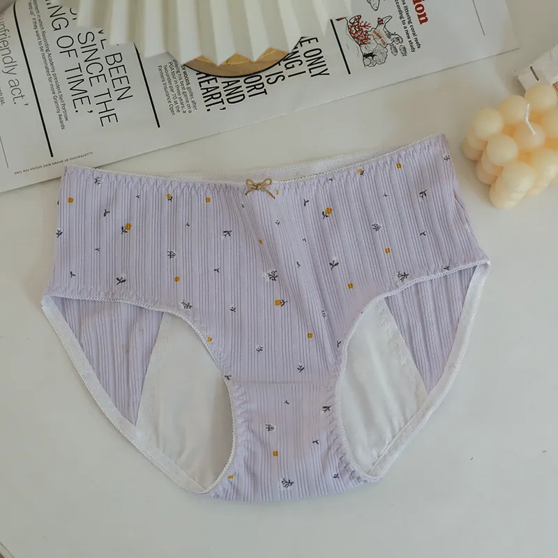 売り切れ必至 生理用 水洗いに強く 可愛い 花柄 リボン 高通気性 コットン レギュラーウェスト サニタリー