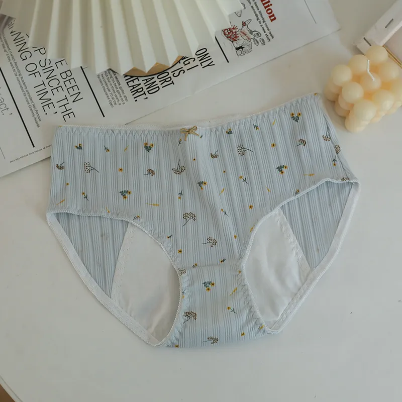 売り切れ必至 生理用 水洗いに強く 可愛い 花柄 リボン 高通気性 コットン レギュラーウェスト サニタリー