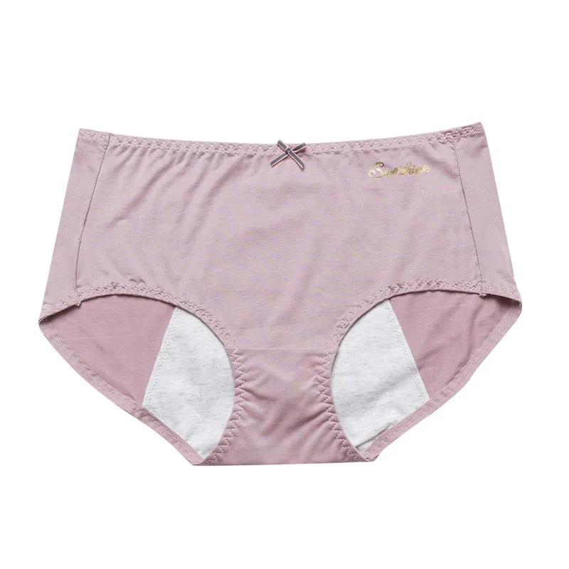 【サニタリー】3点セット シンプル リボン付き 綿混素材 漏れ防止 サニタリー
