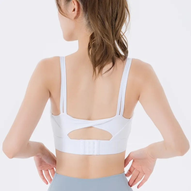 早い者勝ち 無地 セクシー 揺らない 着心地良い Uネック 柔らかい ヨガ トップス