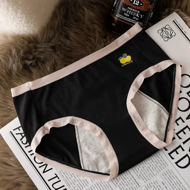 キュート プリント 果物柄 肌触り抜群 フィット 漏れない サニタリー