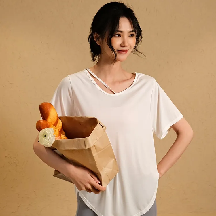 気質アップ 可愛い 無地 高通気性 運動 ランニング 速乾 半袖 オシャレ ヨガトップス