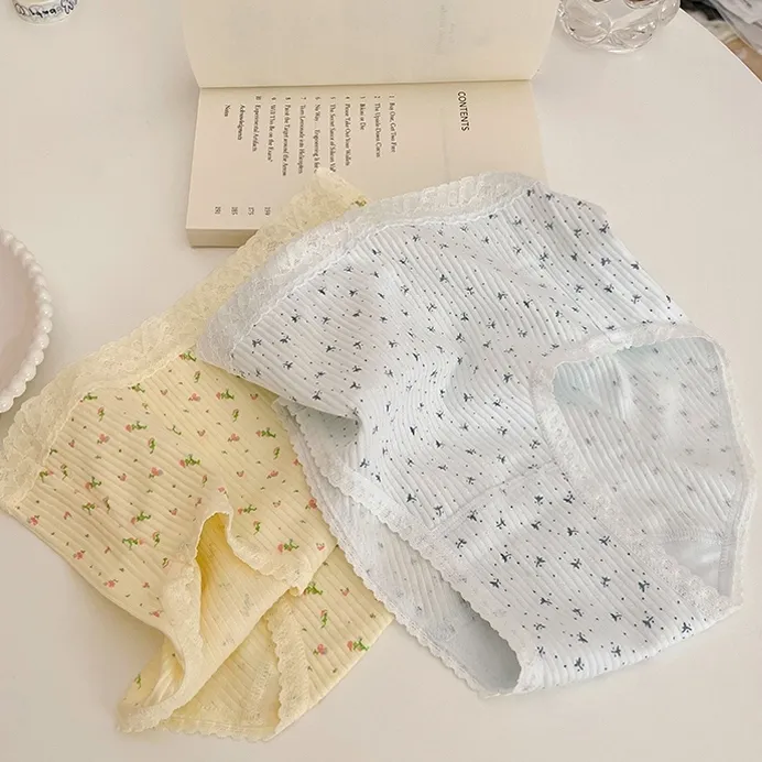 清新 花柄 柔らかい 漏れにくい 美尻 パンティ 夜用 サニタリー
