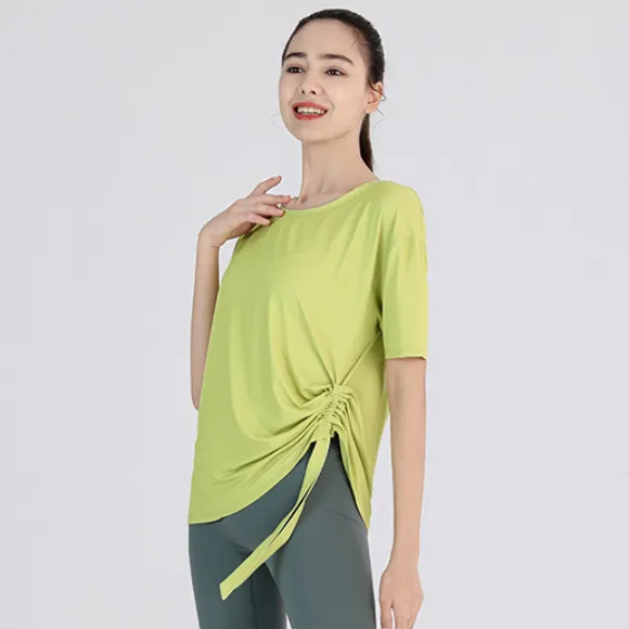 超目玉アイテム 速乾 運動 ランニング 無地 ゆったり オシャレ 半袖 ヨガトップス