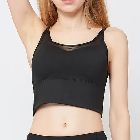 吸汗速乾素材 背中魅せ スクエアネック スポーツ 無地 トップス