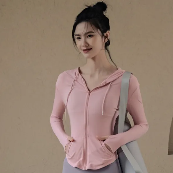 着回し力抜群 高級感 長袖 速乾 運動 ランニング カジュアル 可愛い エレガント 無地 ヨガトップス