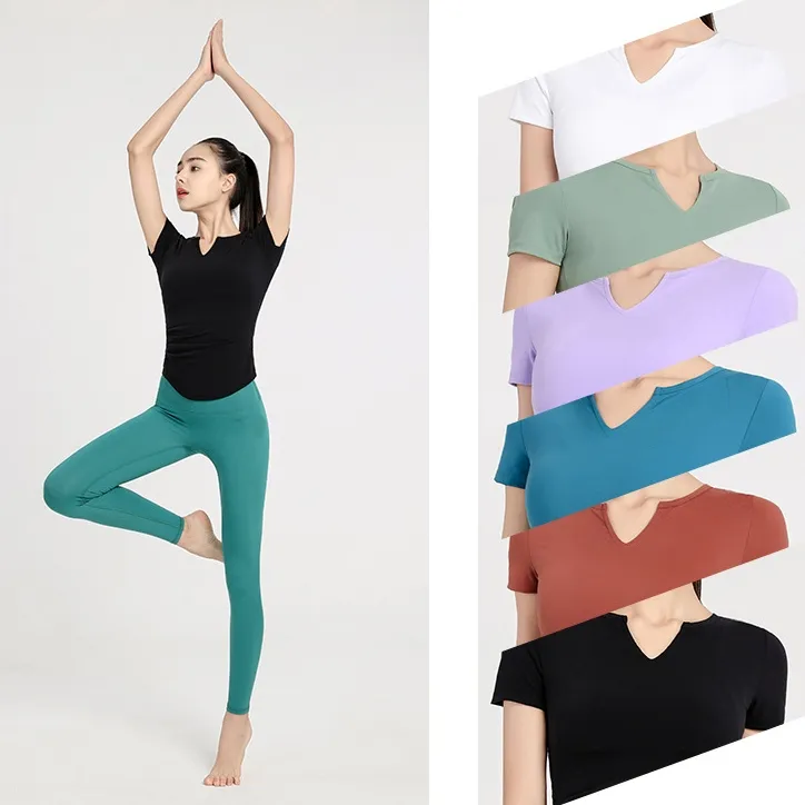 大流行新作 可愛い 無地 スポーツ系 速乾 運動 ランニング セクシー 欧米風 ヨガトップス