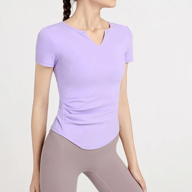 大流行新作 可愛い 無地 スポーツ系 速乾 運動 ランニング セクシー 欧米風 ヨガトップス