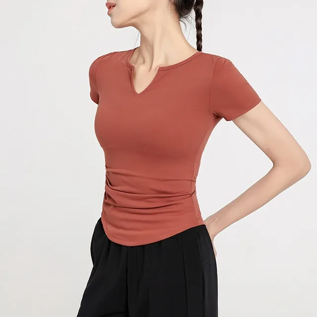 大流行新作 可愛い 無地 スポーツ系 速乾 運動 ランニング セクシー 欧米風 ヨガトップス