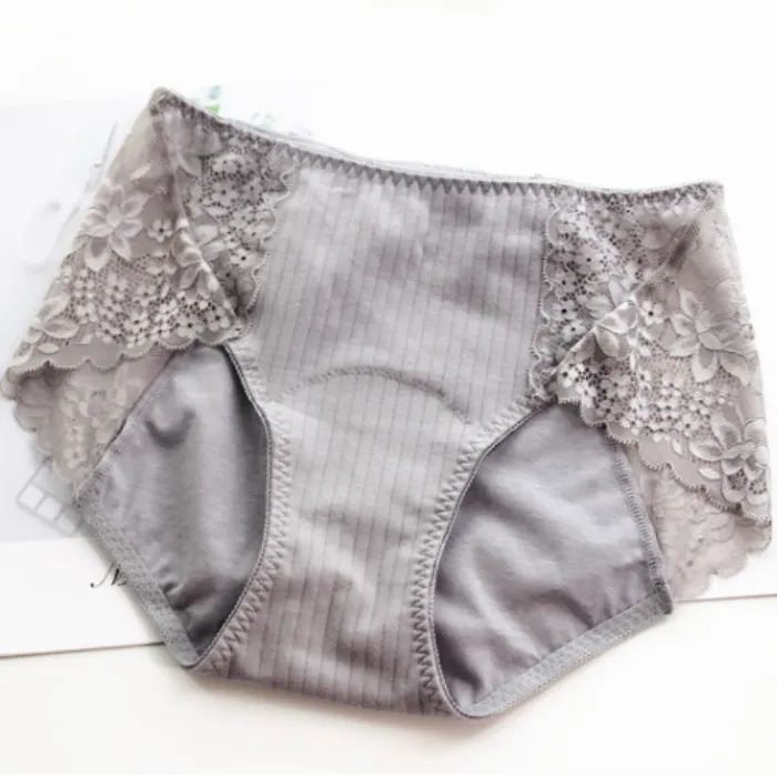 2点セット レース 無地 綿 漏れにくい 柔らかい スウィート 生理用 サニタリー