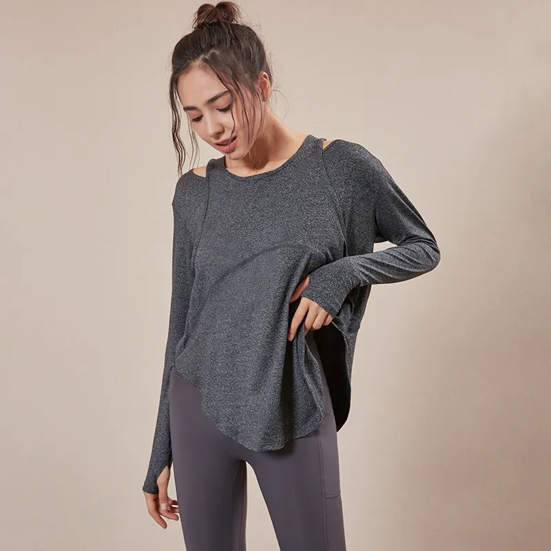 SNSで話題沸騰 ゆったり 吸汗 シンプル 個性的なデザイン 速乾 ランニング 運動 無地 ヨガトップス