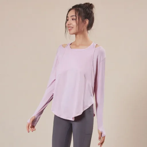 SNSで話題沸騰 ゆったり 吸汗 シンプル 個性的なデザイン 速乾 ランニング 運動 無地 ヨガトップス