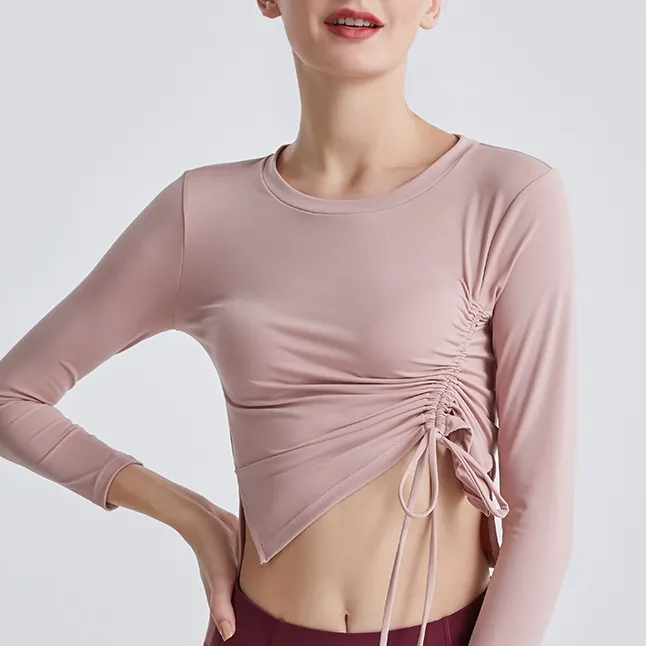 ユニークなデザイン 細身見え 速乾 スポーツ ランニング フィットネス ファッション おしゃれ ヨガトップス