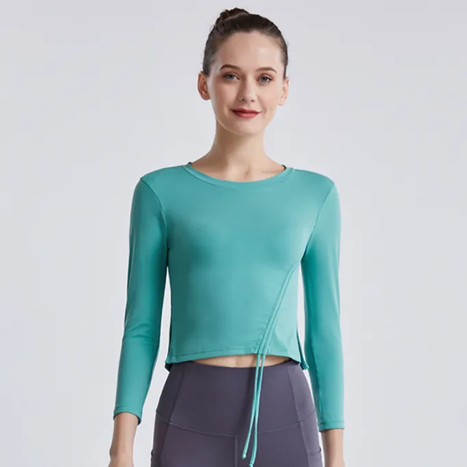 ユニークなデザイン 細身見え 速乾 スポーツ ランニング フィットネス ファッション おしゃれ ヨガトップス