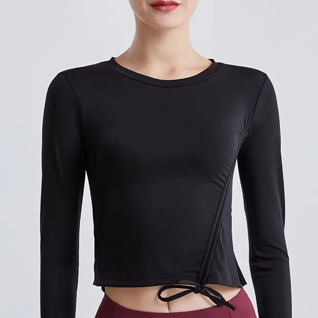 ユニークなデザイン 細身見え 速乾 スポーツ ランニング フィットネス ファッション おしゃれ ヨガトップス