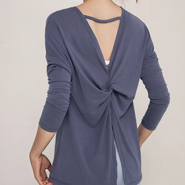 細身見え 4色可選  速乾 スポーツ ランニング フィットネス 長袖 ヨガトップス