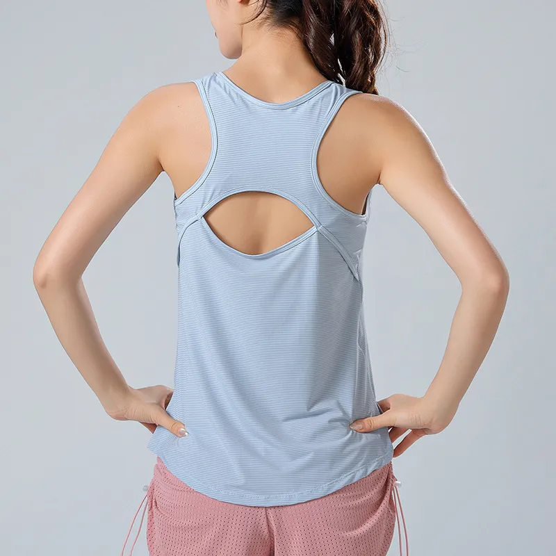 韓国ファッション スポーツ系 吸汗 ゆったり 速乾性 無地 ヨガトップス