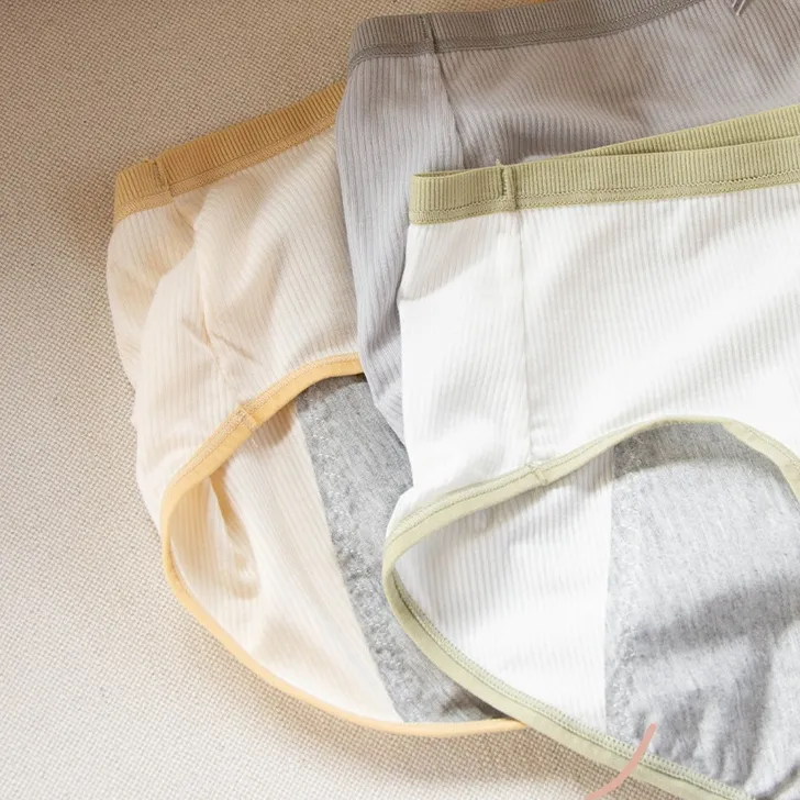 レディース インナー 下着 夜用 ナイト 生理用 配色 サニタリー