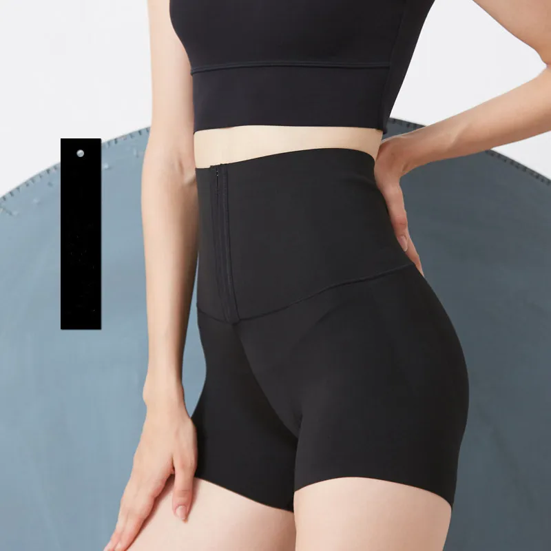 上品なシルエット 無地 フロントホック お腹を引き締める 着瘦せ 体型補正 ヨガパンツ ガードル