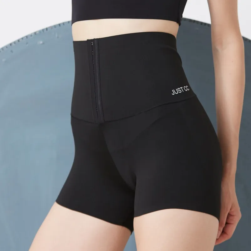 上品なシルエット 無地 フロントホック お腹を引き締める 着瘦せ 体型補正 ヨガパンツ ガードル