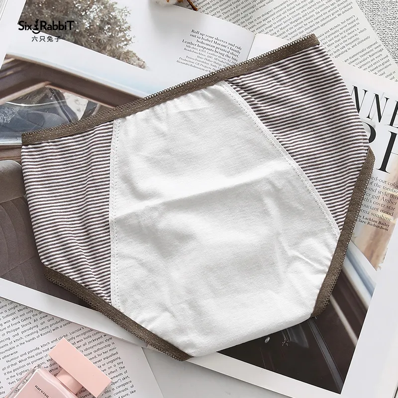 【サニタリー】ストライブ柄レギュラーウエストスタンダードサニタリー