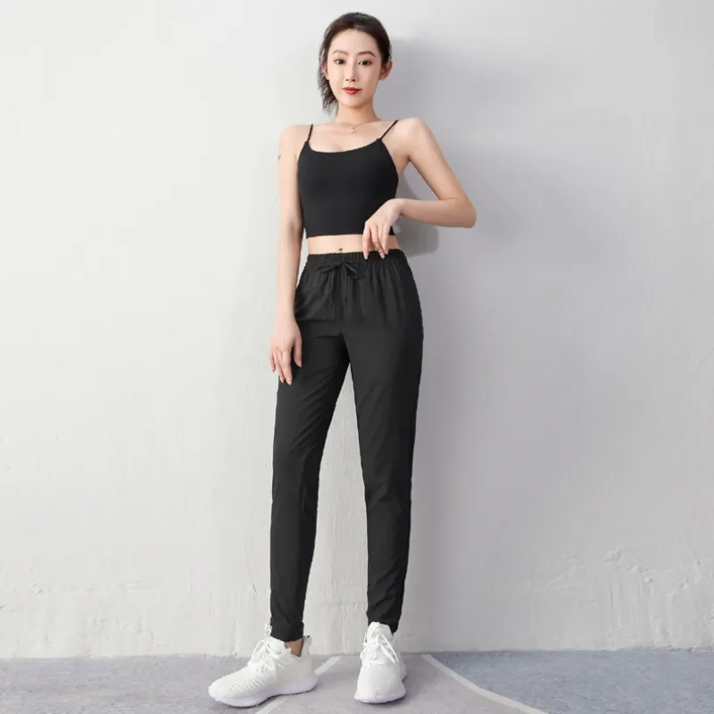 吸収速乾 抗菌防臭 シンプル 切り替え 無地 ヨガパンツ