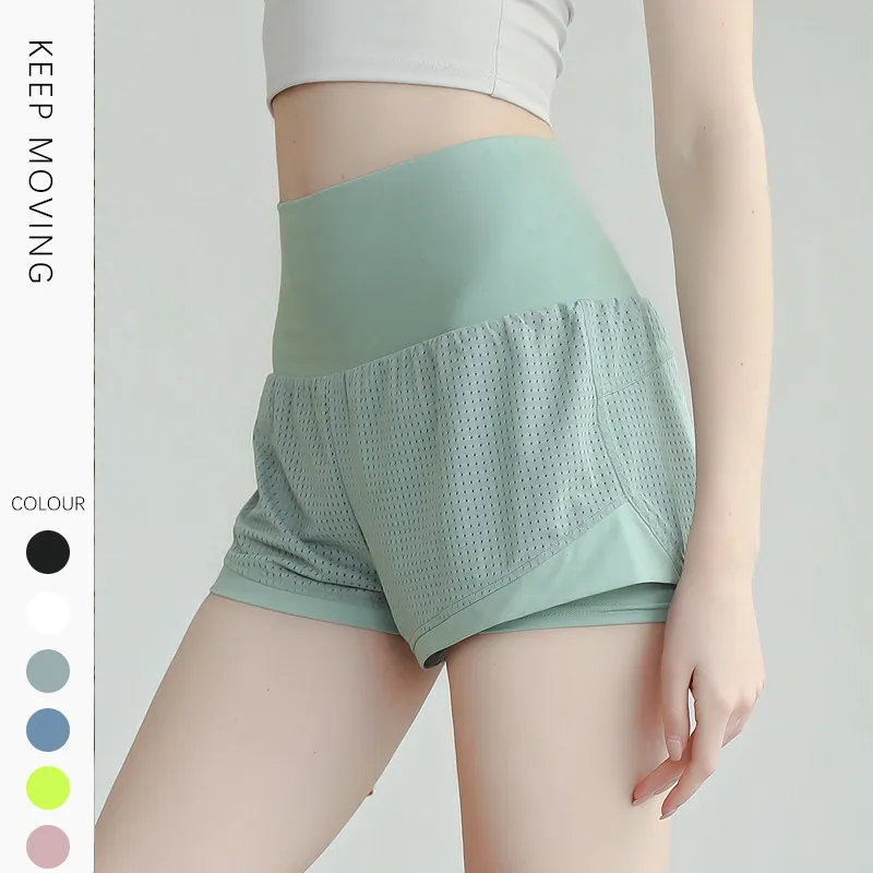 流行の予感 レイヤード / 重ね着風 速乾 ゆったり カジュアル 透け防止 ヨガパンツ