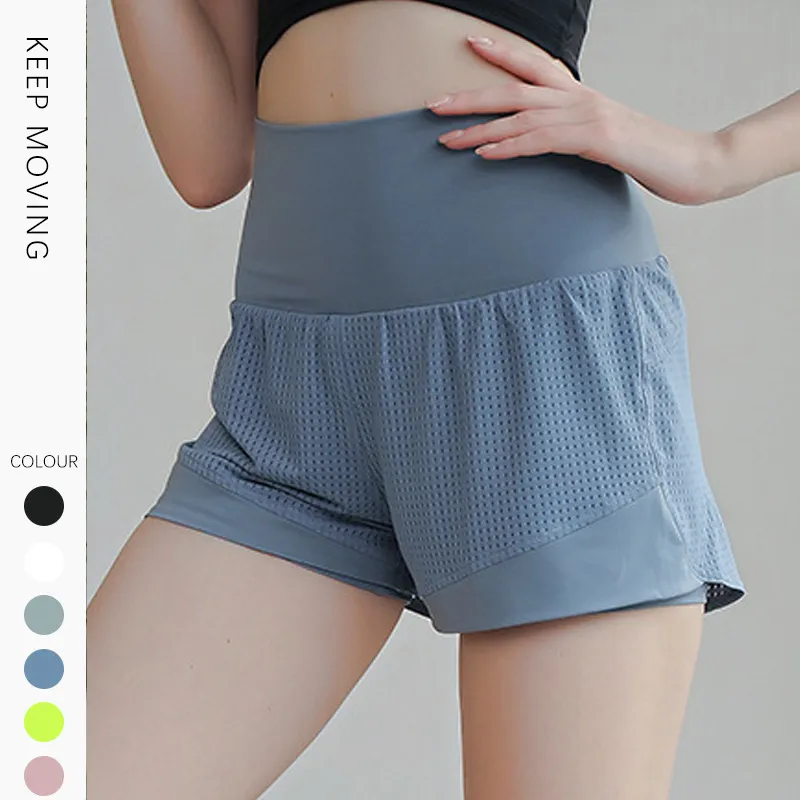 流行の予感 レイヤード / 重ね着風 速乾 ゆったり カジュアル 透け防止 ヨガパンツ