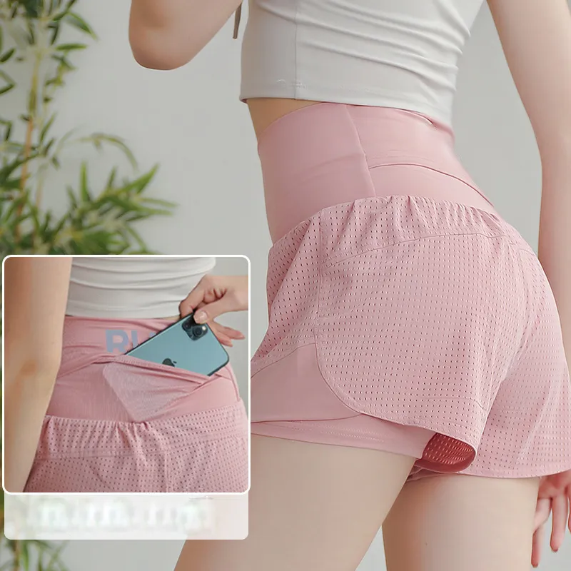 流行の予感 レイヤード / 重ね着風 速乾 ゆったり カジュアル 透け防止 ヨガパンツ