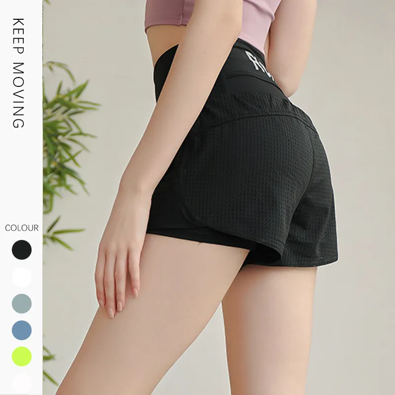 流行の予感 レイヤード / 重ね着風 速乾 ゆったり カジュアル 透け防止 ヨガパンツ